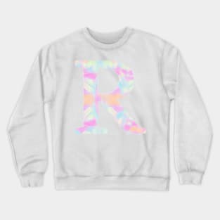 The Letter R Rainbow Design Crewneck Sweatshirt